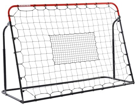 KAIHAOWIN Rebounder für Fußball Kinder 120 ×180 cm，Fußball Rebounder Metall mit Verstellbarem Winkel, Rückprallwand für Fußball