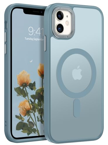 BENTOBEN Magnetische Schutzhülle für iPhone 11, MagSafe-kompatibel, durchscheinend, matt, dünn, stoßfest, Anti-Fingerabdruck, Kratzfest, Schutzhülle für iPhone 11 6,1 Zoll