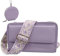 Tokeya Umhängetasche Damen, PU Leder Crossbody Bag Frauen, Handtasche Damen Kleine, Schultertasche Damen mit Verstellbarem Abnehmbar Riemen für Tägliches Arbeiten, Einkaufen, Reisen, Lila