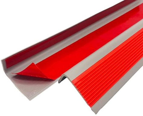 Serenitison Nez de Marche Profil d’Angle PVC,Marches Antidérapantes for Nez De Marche,Épaisseur 3.5 mm,Baguette D’Angle De Protection,Nez de Marche Profil d’Angle,Couverture d'escalier,Auto adhésif