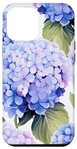 iPhone 14 Plus Hydrangea Watercolor Pattern of Hydrangeas Case