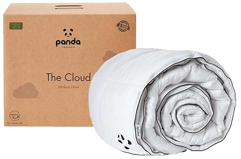Panda Cloud Bamboo Duvet | Breathable & Hypoallergenic | Comfy, Fluffy, Lightweight | Microfibre & Bamboo Blend | 5-Year Guarantee | For Summer & Winter | Thermoregulating 10.5 Tog | UK Single