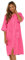 Undercover Damen-Bademantel, Frottee, 100 % Baumwolle, Reißverschluss durch Kapuze oder ohne Kapuze, rose pink, 24-26