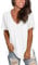 Voqeen Oversized T-Shirts for Women Tops Short Sleeve V Neck Basic Summer Tee Tops Ladies Solid Casual Loose Shirts White
