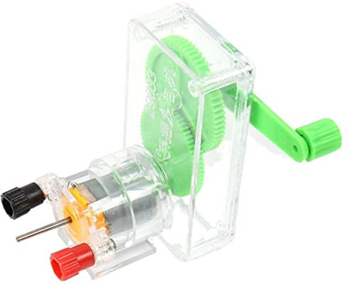KOMBIUDA Handkurbel Generator Bausatz Für Schüler Elektrischer Stromgenerator Physik Experiment DIY Lernspielzeug Mechanischer Handgenerator Für Grund Mittelschule