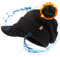 TOP-EX Wintermütze für Herren und Damen,100% Merino Strickmütze mit Visier und Fleecefutter,lässig, wasserdicht und warm, ideal für Wandern und Outdoor, Schwarz, M/L