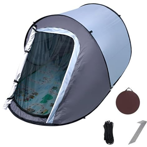 Camping Zelt, Pop Up Zelt, Ultra leichtes Automatisch Aufstellzelt 1-2 Personen Outdoor Zelt mit UV50+ & Doppeltür, 1200g Wasserdichtes Winddicht Schnellaufbau Zelt für/Backpacking