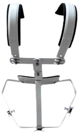 Telaio di supporto per rullante, cintura regolabile per 3 tamburi, con tracolla, sistema di supporto per batteria da marcia