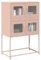 Buffet Moderne Industriel en Métal, Meuble de Rangement avec 4 Portes, Commode, Buffet Caisson pour Salon et Chambre, Rose 68x39x107 cm Acier