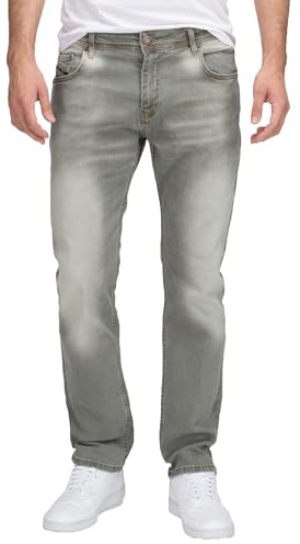 Lorenzo Loren Jeans Herren Hose Regular Fit Denim LL-4018 Grau W40 L32