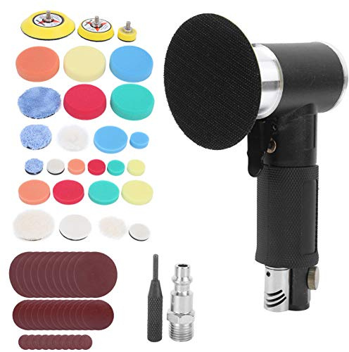 Garosa 15000 U/Min Luftschleifer Heck -Abluftstrom und 3 Mm Umlaufbahn Design Pneumatic Car Waxing Polishing Schleifmaschine für Metallische Ecken, (Amerikanischer Luftmund)