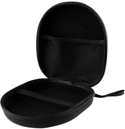 Lotsdonxia Universal Large Headphone Case - Protective Storage Pouch with Lanyard, Shockproof Earpad Cover for Travel, Home and Office Accessory Organisation (Black)
