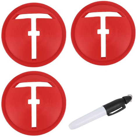 Fukaisu 3pcs Golf Ball Marker Liner | Golf Ball Line Alignment Stencil Drawing Tool with Marking Pen for Precision Putting & Target Line Accuracy Accessories