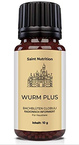 Wurm Plus Globuli - für Tiere - DIE Wurmkur Alternative für Hunde + Katzen | Wurmmittel sekundierende Kügelchen - natürliche Ernährung für Hund & Katze, 10 g Inhalt