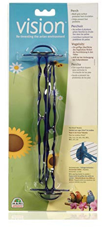 Vision Sitzstange, für kleine und mittelgroße Käfige, Blau