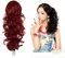 Prettyland - DH254 45cm Klammer gewellt Pferdeschwanz Zopf Haarverlängerung Haarteil- R02 Rot