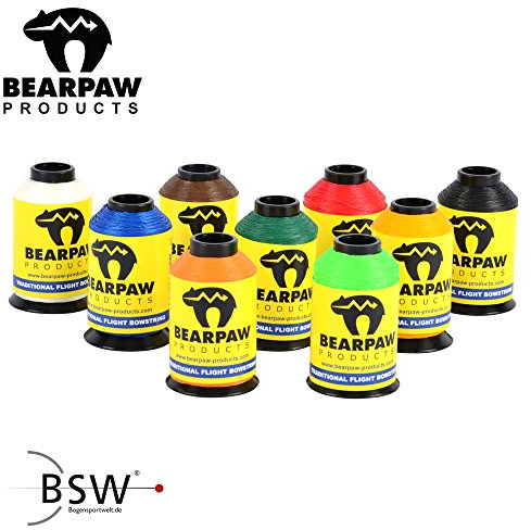BCY Sehnengarn B 55 1/4 lbs (Bearpaw Traditional Flight) - schwarz