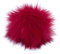 Unbekannt Fell Pompon mit Druckknopf Scarlett