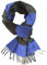 Rotfuchs Wollschal Winterschal Herrenschal weich & Warm Karo modisch Wolle Made in Germany (Blau Braun, 180 x 30 cm)