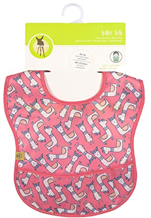 LÄSSIG Baby Kleinkind Lätzchen Auffangschutz wasserdicht Klettverschluss/Baby EVA Bib, Glama Lama