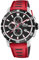 LOTUS Montre pour Homme 18600/4 Special Prices Boîtier en Acier Inoxydable Gris Bracelet en Caoutchouc Rouge