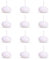 DONAU HOME Lot de 12 bougies flottantes, blanches, 2,8 x Ø 4,8 cm, durée de combustion : 4 heures, flottantes, sans parfum, bougies chauffe-plat chaudes, pour dîner, mariage, Saint-Valentin