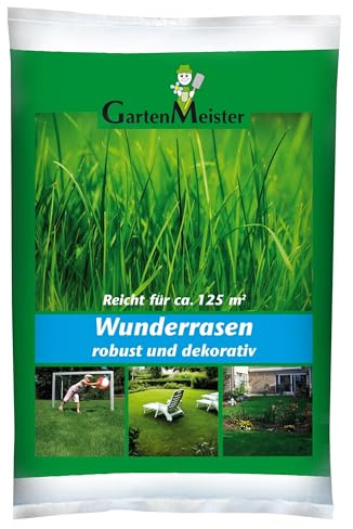 GartenMeister GM2.5 Wunderrasen 2,5 kg Rasenpflege Rasenreparatur Rasensaat für Rasenregeneration