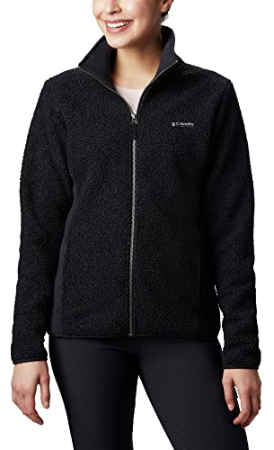 Columbia Panorama Full Zip Fleecejacke Mit Durchgehendem Reißverschluss für Damen, Schwarz