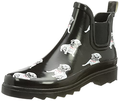 Beck Damen Möpse Gummistiefel, Schwarz, 42 EU