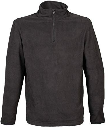 JRC Lione Man 994102 Felpa in Pile antipilling da Uomo 100% Poliestere Chiusura Zip Corta Collo Alto Nero (4XL)
