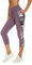 Flatik Sport Leggings Damen 3/4 Sporthose, Blickdicht Laufhose, Yogahose Fitnesshose M