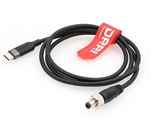 DRRI Locking 5,5 x 2,1 mm DC auf USB-C PD Schnelllade-12-V-Stromkabel für Atomos Ninja V Monitor/Zwo ASI Cooled