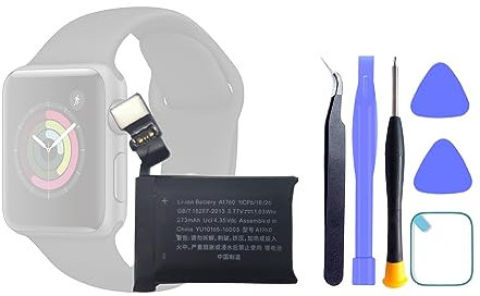 HIGHAKKU Batteria di ricambio per smartwatch A1760 compatibile con Watch iWatch Series 2 2° generazione 38 mm con strumenti