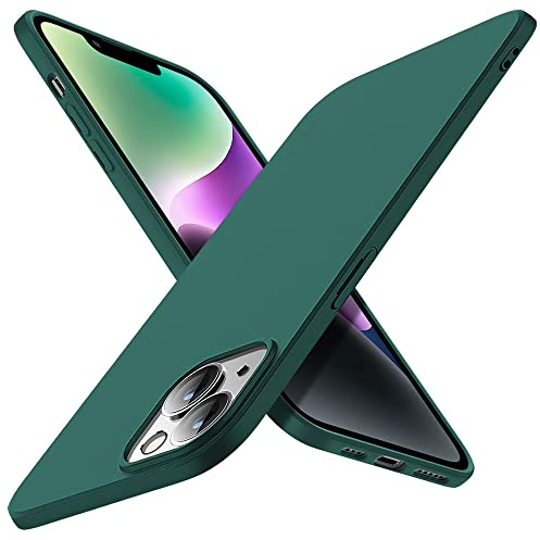 X-level for iPhone 14 Plus Case, Thin Soft Bumper, Green | Matte Lightweight Anti-Scratch Flexible Gel Protective Phone Cover