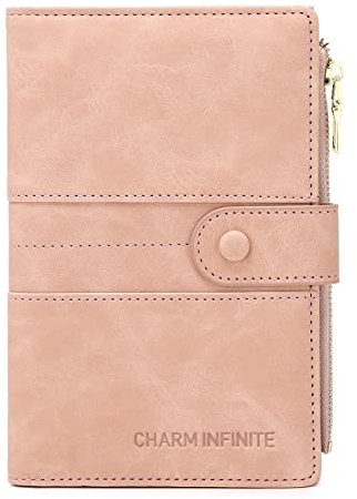 Reisepasshülle, Passhülle mit RFID-Blocker, Schutzhülle Tasche für Kreditkarten Reisepass, Ausweis und Reisedokumente, Reisezubehör/Travel Organizer, Multi-Compartment Zipped Wallet (Rose)