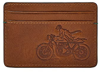 Fossil Mens Bronson Bifold, Brown, 10.9 cm L X 1.27 cm W X 8.9 cm H EU