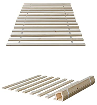 SunWood Noel Lattenrost Rollrost Bettrost Rollroste Holzlatten Latten Lamellen Rolllattenrost 70 x 200 cm (14 Latten 70 x 200 cm)