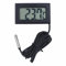 PETSTIBLE Mini-Thermometer, Temperaturanzeige, digital, mit Sonde, 1 m – 5 m, schwarzes Kabel, elektronisches Thermometer, Aquarium, Wassertemperaturanzeige, Kühlschrank, Wassertemperaturanzeige, 3 m