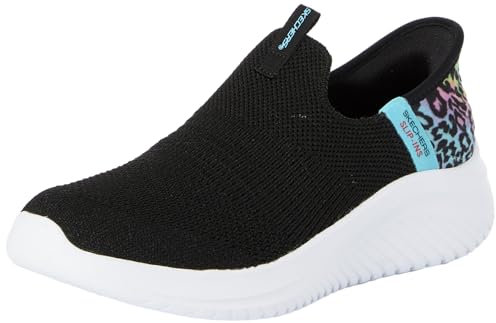 Skechers Girls Schlüpfen, Black Mesh/Multi Trim, 30 EU