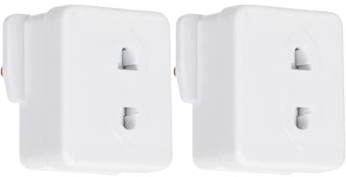 Pack of 2 Shaver Adapter UK - Electric Toothbrush Adapter Plug UK - 2 Pin to 3 Pin Converter