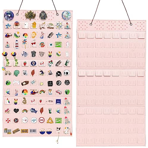 Mi Ya Mi Lai L-170 Steckplätze, rosa Pinnwand für Emaille-Pins, Stiftsammlungs-Vitrine, Broschensammlung, Aufbewahrungshalter, Display-Pin-Aufbewahrungsbox, hält bis zu 170 Pins