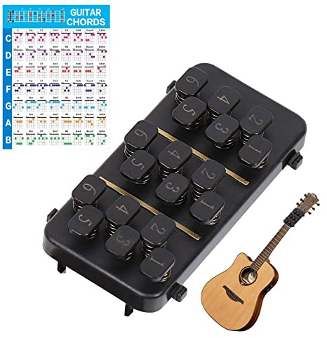 Gitarrenakkord-Lerntool | Übungswerkzeug Gitarrentrainer Akkord-Lernhilfe,Tragbares, einfach zu installierendes, universelles Gitarren-Übungsgerät für das Gitarrenlernen von Anfängern Rianpesn