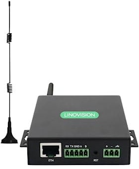 LINOVISION Router Celular 4G LTE Industrial con SIM Virtual, Router con SIM Virtual Compatible con RS232/RS485, protocolo MQTT, Cobertura Mundial, con Plan de Datos de 365 DÍAS