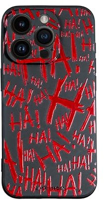 SIMPLYMDRN Slim for iPhone 14 Pro Max - Joker Haha Design - Cool Case for Men - Superhero Villain Designer Cover - Slim and Flexible (Jok5ster Red)