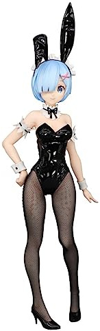 Xinchangda REM Figure Models Anime Collectible Figures in Black Silk Bunny Girl Outfits Collectibles Model Xmas Gifts