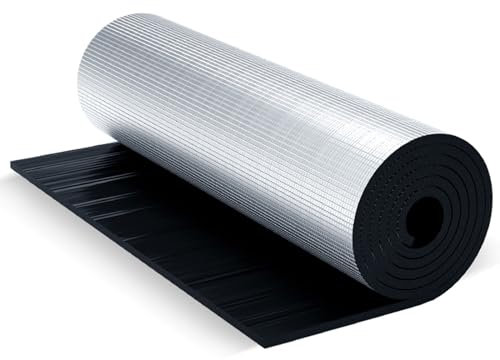 Isolante Termico Adesivo per Termosifoni, Lamina Isolante Rotolo Riflettente, Isolamento Foil Foglio Isolante Termoriflettente, Isolamento Termosifoni, per Tetti Pareti Pavimenti, Spessore di 5mm ( Si