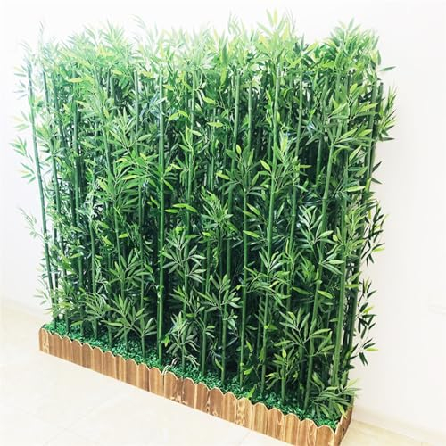 JIANGSS Landschaftsbau-Ornamente aus Bambus, künstliche Topfpflanzen, mit Holzsockel, Raumtrenner, Trennwand für den Innenbereich, Verschiedene Größen, – für Foyer/Hotel,1.2m-14hole
