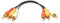 mCore 50cm Triple 3 x RCA Male to 3 x RCA Male 24K Gold Plated Composite AV Audio Video Cable Compatible with Set-Top Box, Speaker, Amplifier, DVD Player (0.5m)
