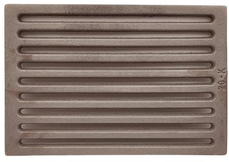Koem Griglia in Ghisa per Caduta Cenere e Aerazione Resistente alle Alte Temperature per Camini Stufe Barbecue Fornelli Made In Italy (20,6X30 cm)