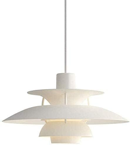 Beasiu-Eletro E27 Pendelleuchte Höhenverstellbar Weiß Aluminium Pendellampe Esszimmer Esstisch Schlafzimmer Hängeleuchte Innen Dekor Hängung Büro Hotel Galerie Hängelampe φ40cm